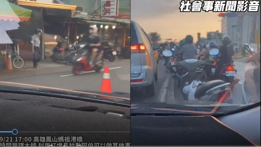 紅燈還很久!阿伯下車逛市場 網:時間管理大師?