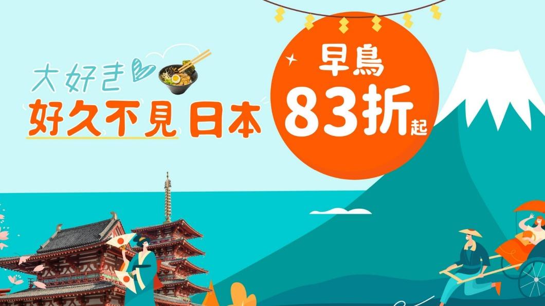 Klook「好久不見日本，早鳥83折」活動頁面。（圖／翻攝Klook）