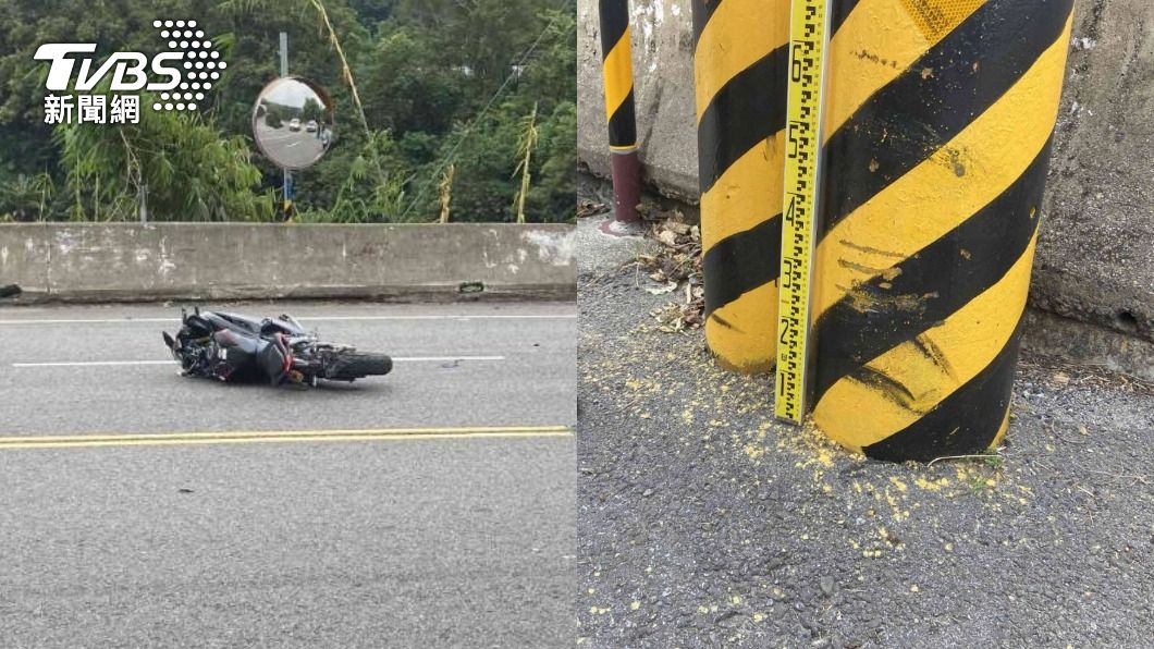 苗栗台三線死亡車禍!疑過彎自撞電桿 騎士重摔身亡