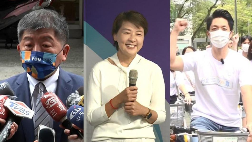 台北市長參選人陳時中、黃珊珊及蔣萬安。(圖/TVBS)