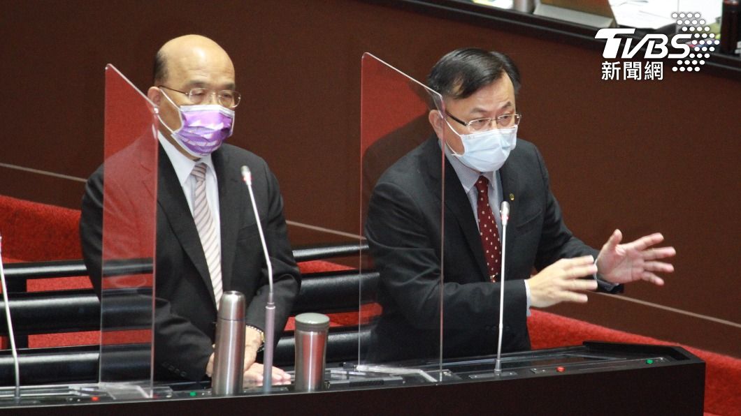 行政院長蘇貞昌和NCC主委陳耀祥接受質詢。(圖/TVBS)