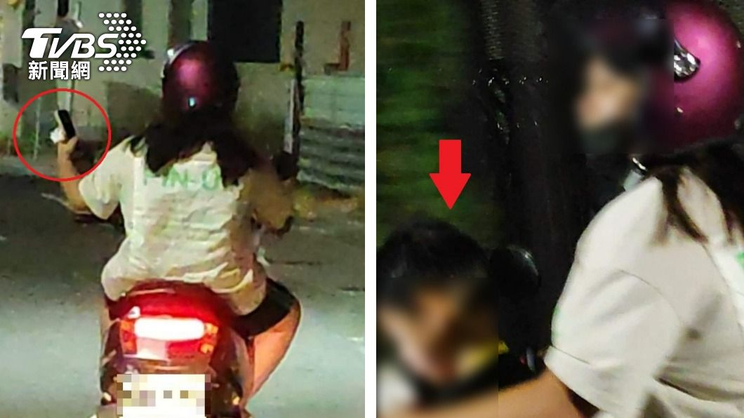 媽媽邊騎車邊自拍!腳踏板站「無帽」男童 民眾嚇傻
