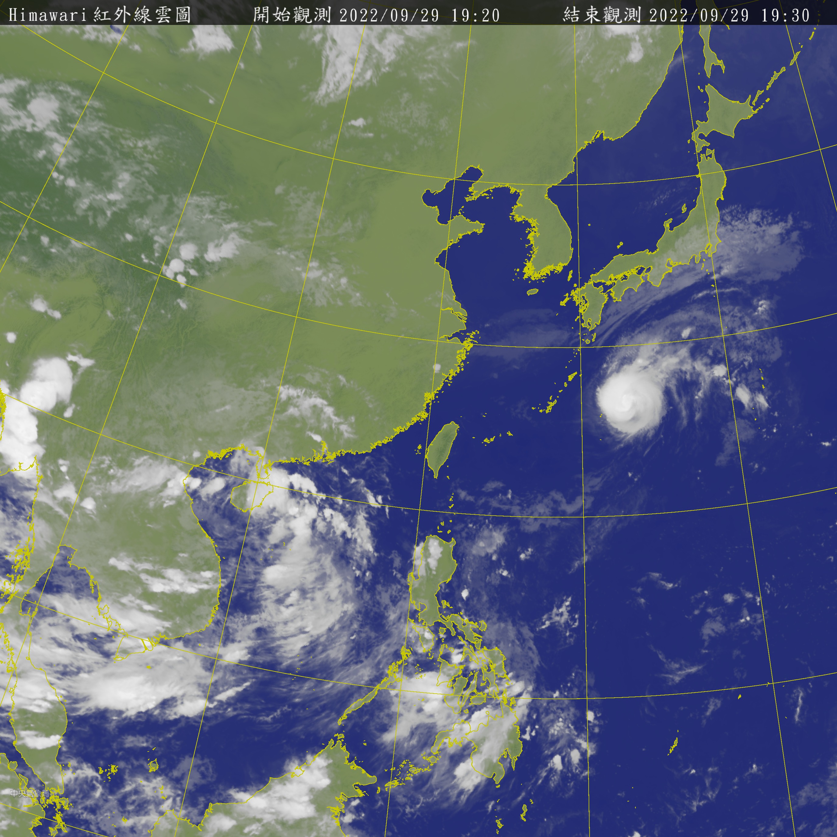目前台灣上空晴朗穩定。(圖/中央氣象局)