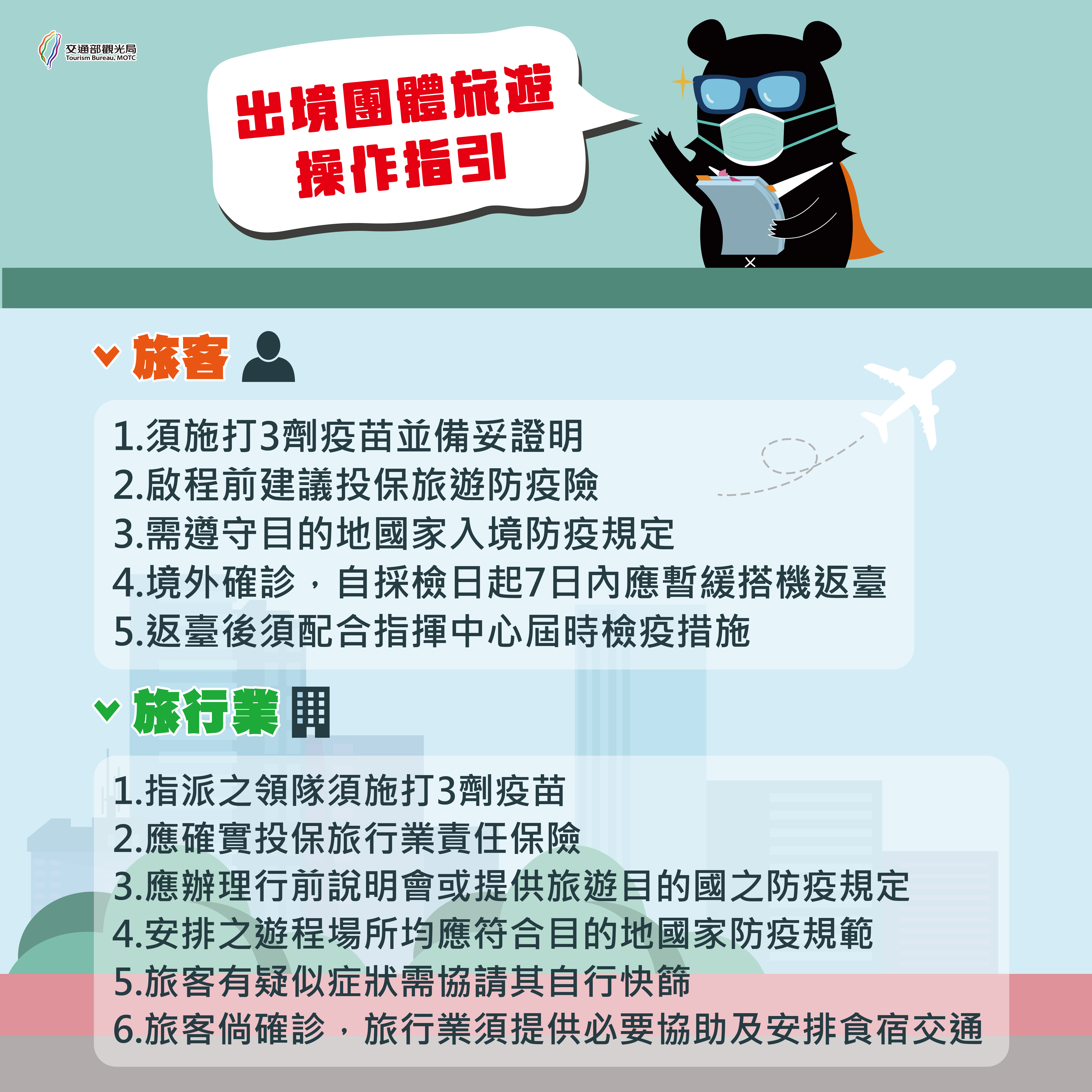 出境團體旅遊操作指引。（圖／交通部觀光局）