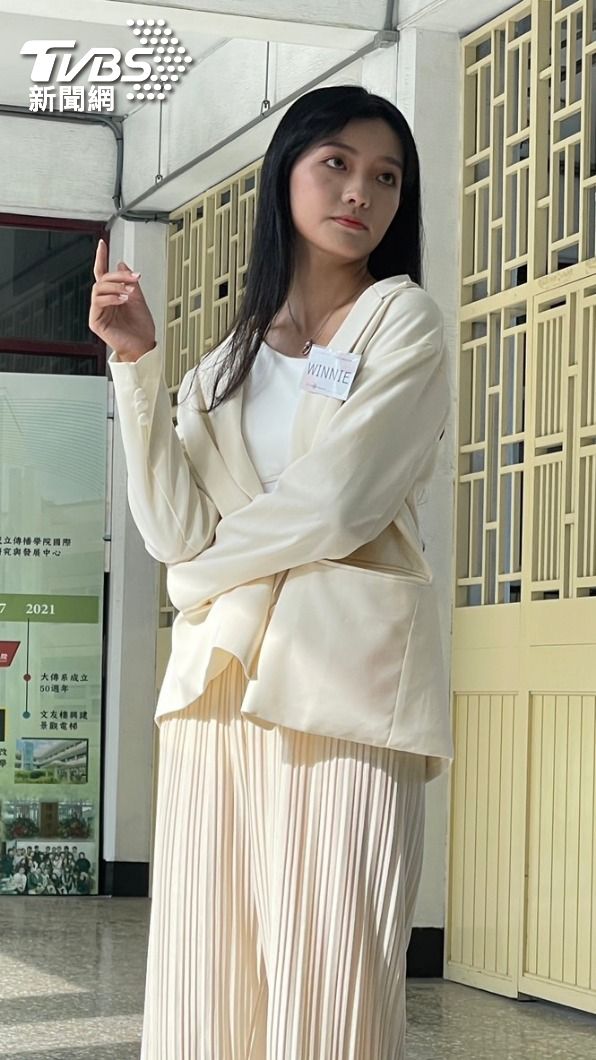 外型高冷的Winnie是空中舞蹈老師。(圖/王翊綺攝)