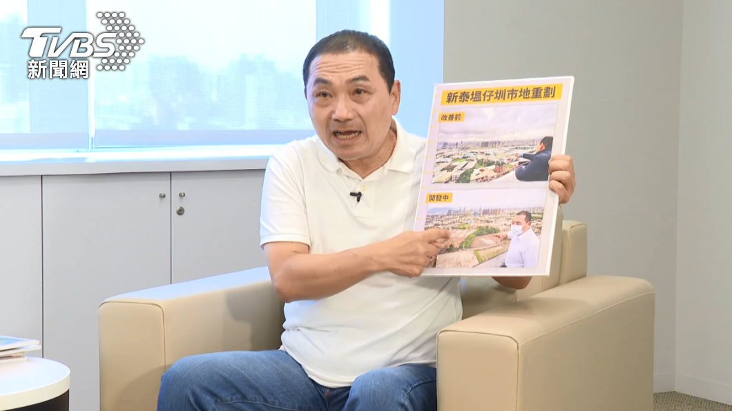 談到新北市政,侯友宜滔滔不絕。(圖/TVBS)