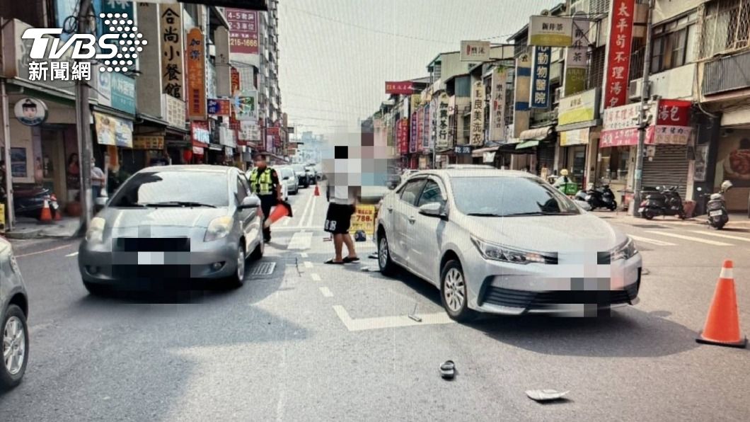 台中下午發生死亡車禍。(圖/TVBS)