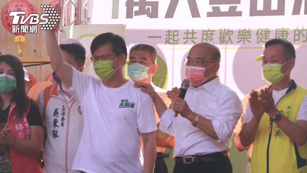 行政院長蘇貞昌今(2)日為民進黨新北市長參選人林佳龍站台。(圖/TVBS)