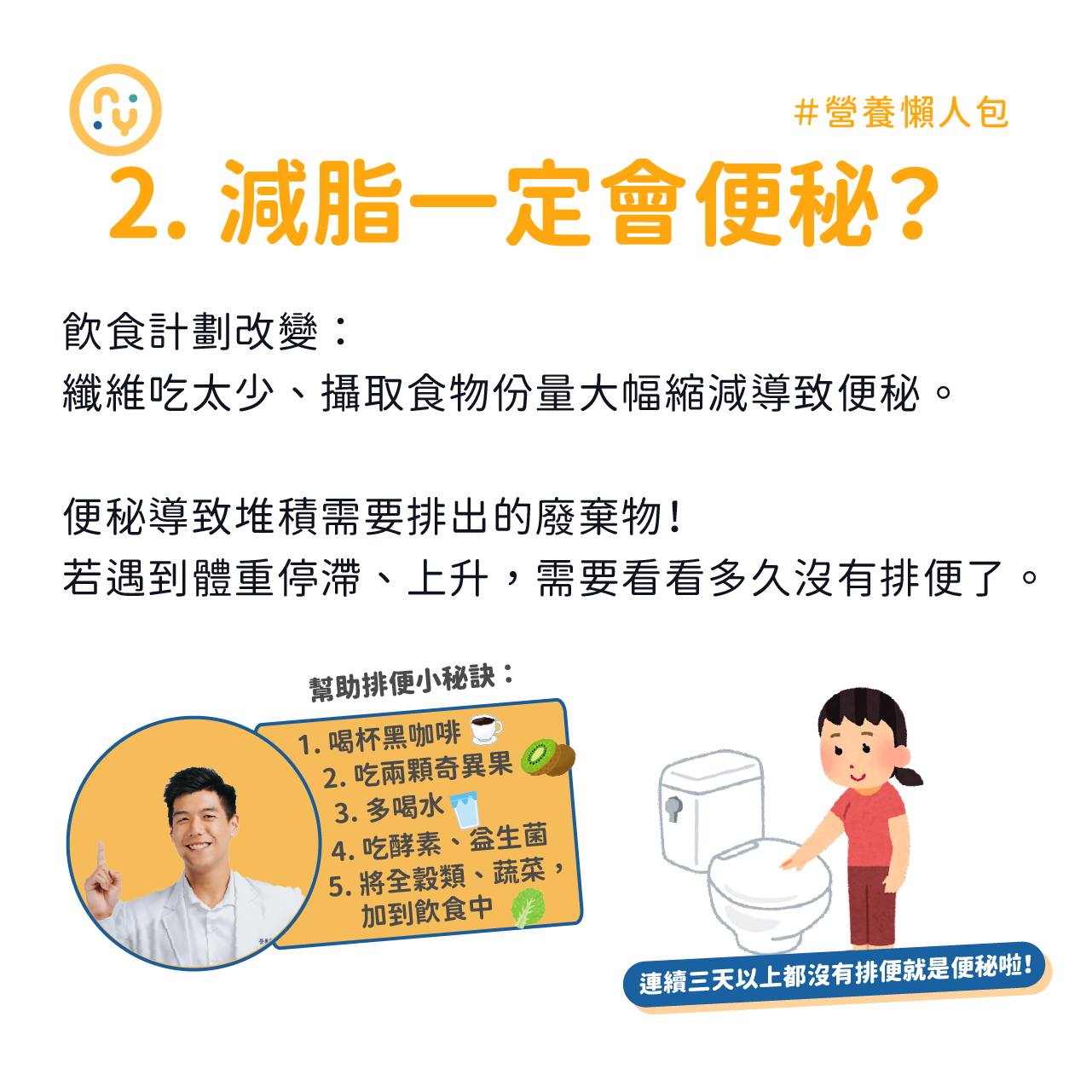 便祕有可能會造成體重短暫上升。(圖/翻攝自營養師Ricky臉書)