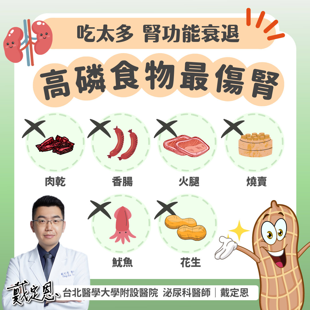 6食物千萬要小心。(圖/翻攝自熱血暖男戴定恩 泌尿科仁醫臉書)