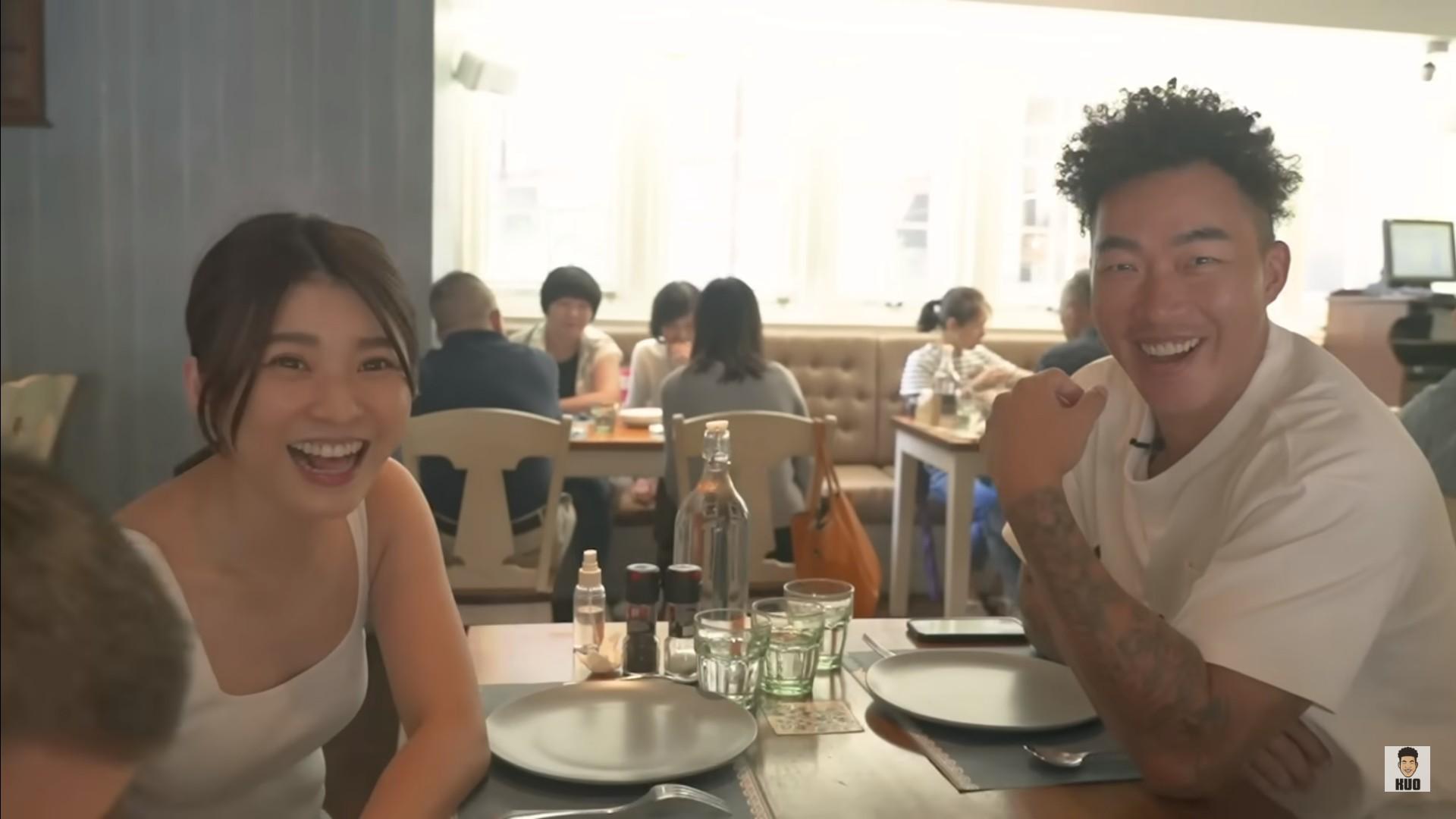 郭泓志老婆呂宜靜難得入鏡亮相。(圖/翻攝自郭董懂不懂YouTube)