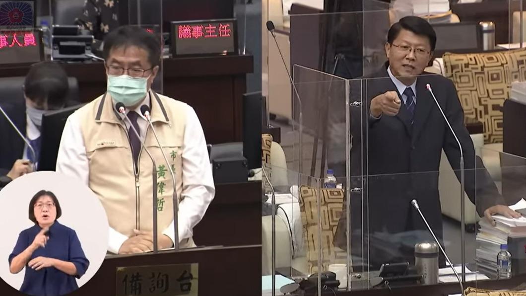 黃偉哲稱謝龍介是少數具有全國知名度的地方級議員。（圖／YouTube臺南市議會直播）