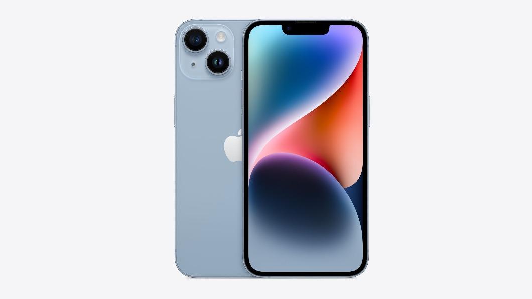 iPhone 14 Plus藍色版本比iPhone 13的深藍色更加耐看。(圖/翻攝自蘋果官網)