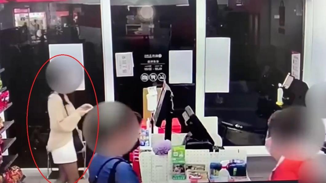 陳姓正妹被郭姓醉漢持鐵棍搭訕,嚇得逃進店家求救。(圖/TVBS)