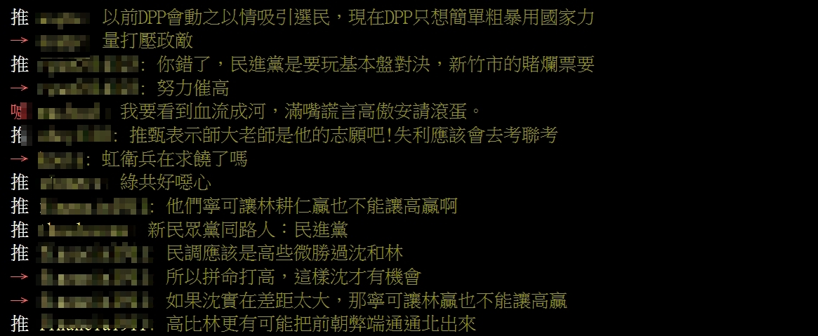 網友直呼，現在綠營只會動用國家力量打壓勁敵。（圖／翻攝自PTT）