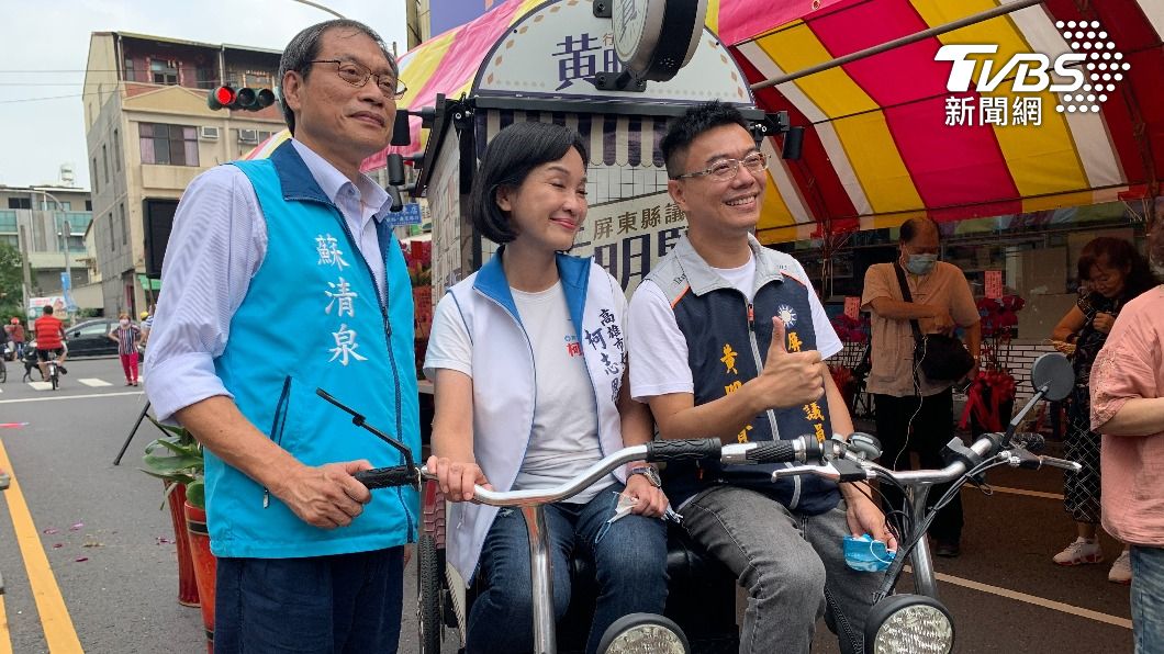 唱完國歌飆屏東！柯志恩回老家為他站台　讚：國民黨新星