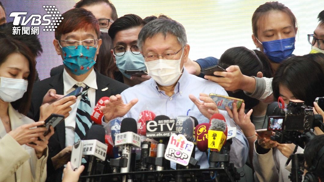 台北市長柯文哲今天出席2023台北燈會在台北啟動記者會。(圖/方炳超攝)