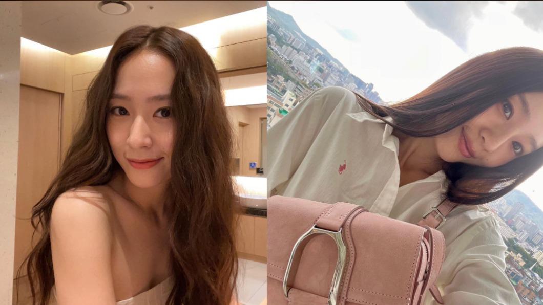 左邊為之前的Krystal,右邊從她最新貼文可以發現嘴唇明顯變厚了。(圖/翻攝自krystal IG)