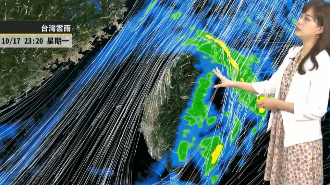 明（17）日北部及東北部地區皆會出現豪雨。（圖／翻攝自天氣風險臉書）