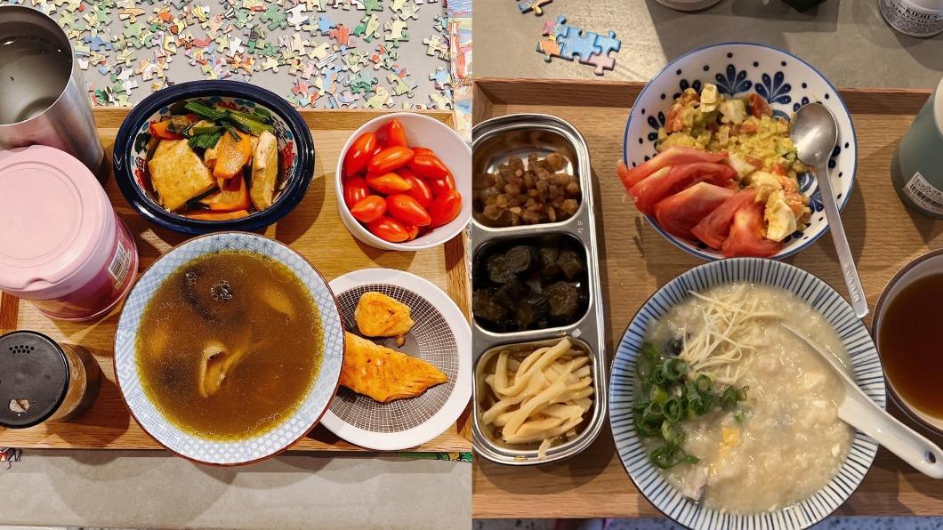 陳意涵隔離期間,老公許富翔包辦三餐。(圖/翻攝自陳意涵臉書)