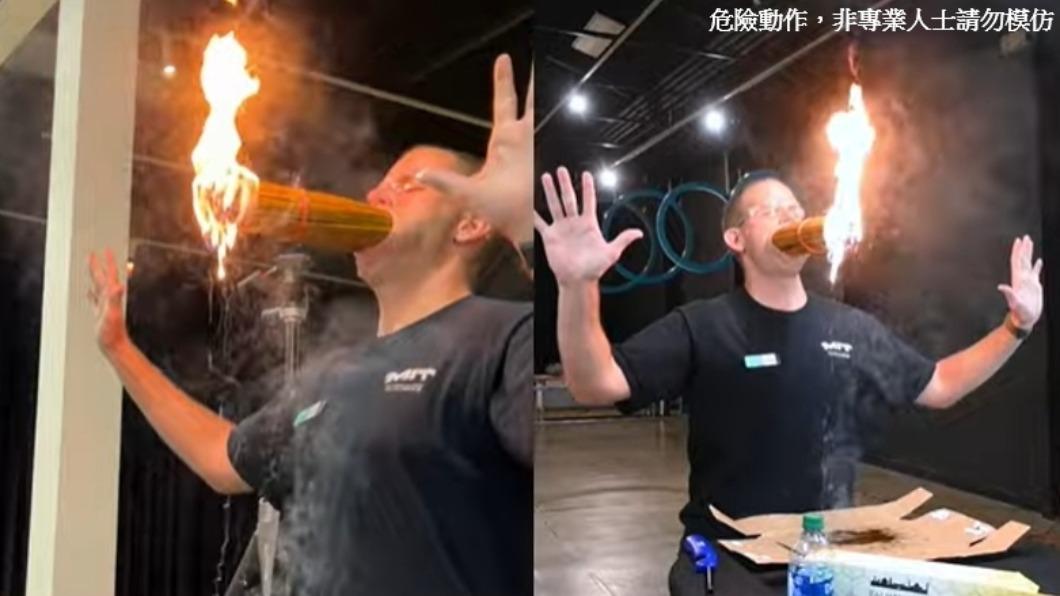 太嚇人!美大嘴男含「150根點燃蠟燭30秒 」 打破世界紀錄