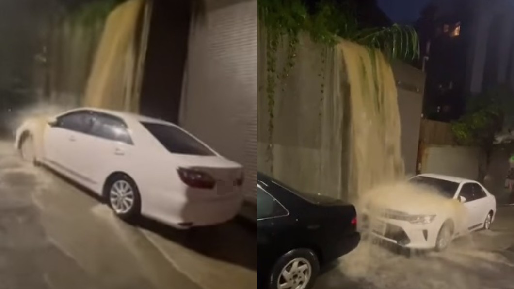 水岸第一台!車主在家安穩睡 愛車遭沖刷變「水冷引擎」