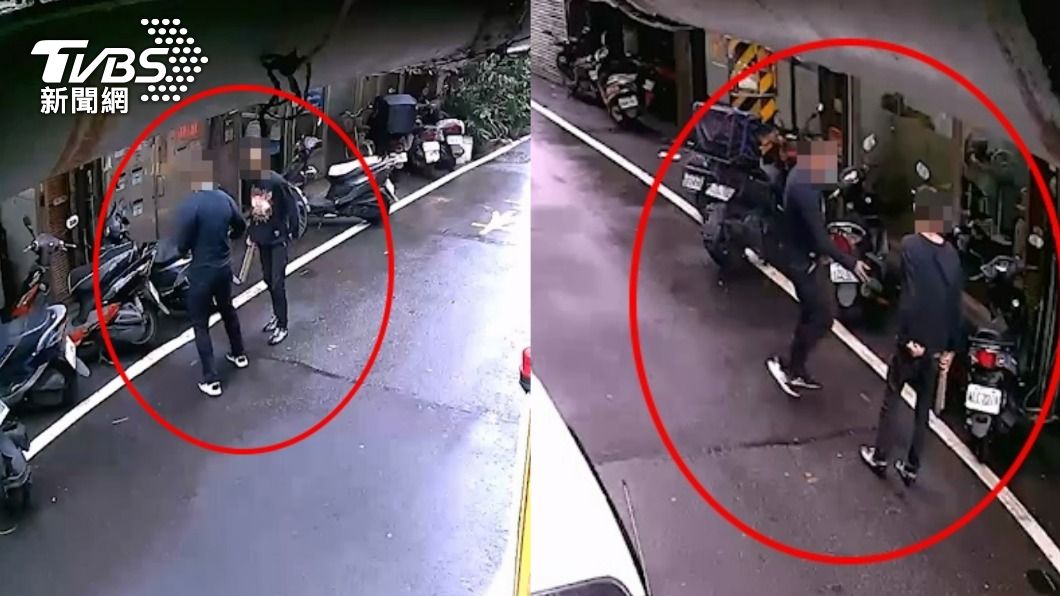 2名黑衣人到事務所。（圖／TVBS）