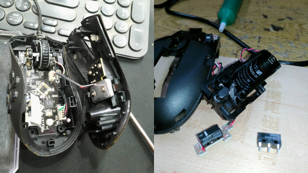 據老闆表示提供這項服務已經10年時間修了約上千隻滑鼠。(圖/翻攝自利仁蔘藥行臉書粉專)