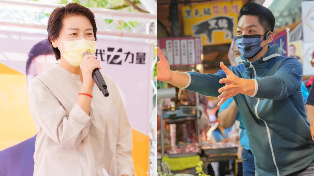 台北市長候選人黃珊珊、蔣萬安。（圖／翻攝自黃珊珊、蔣萬安臉書）