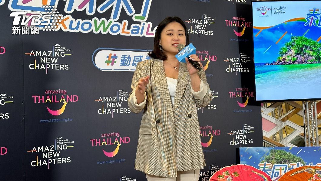 泰越捷台灣總代理行銷協理蘇怡瑄。（圖／葉韋辰攝）