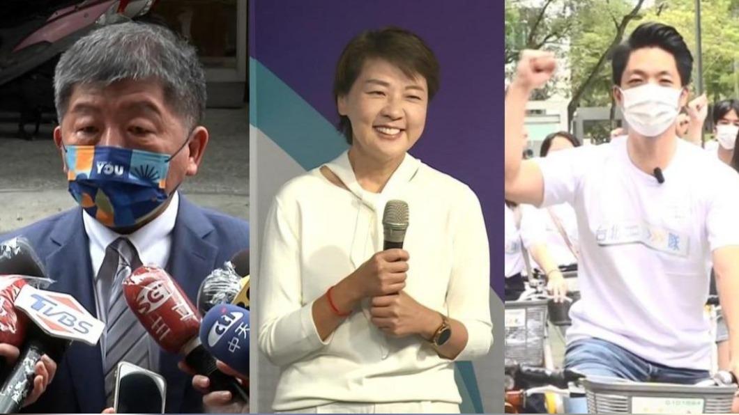 台北市長參選人陳時中、黃珊珊及蔣萬安。(圖/TVBS)