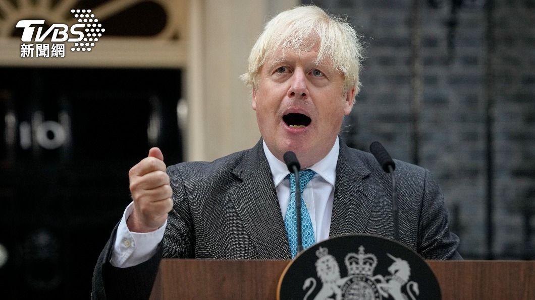英國前任首相強生。(圖/達志影像美聯社)