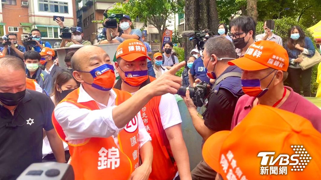 韓國瑜久違在台北市有公開活動，一現身再度颳起「韓流」。（圖／TVBS）