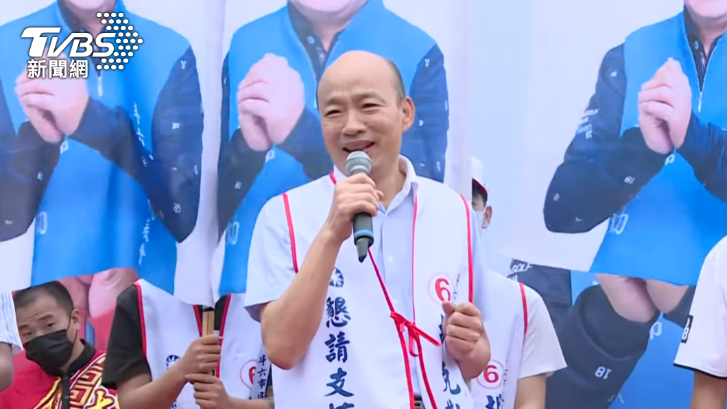 韓國瑜替老友胡克勤站台。（圖／TVBS）
