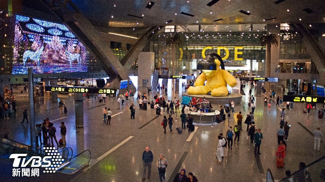 卡達杜哈機場內部一景。（圖/達志影像美聯社）
