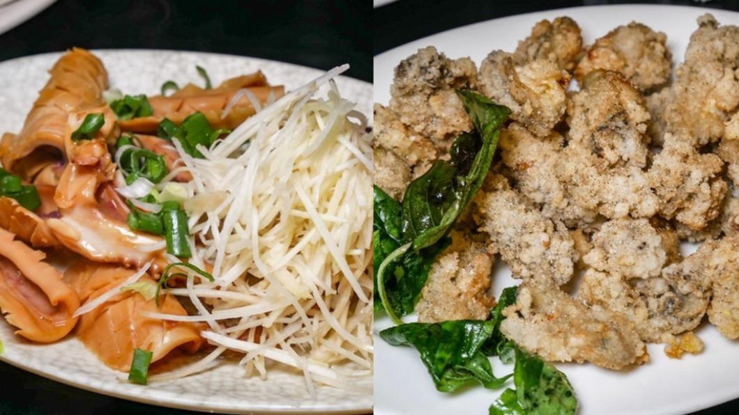 燙魷魚、炸蚵仔酥是此店的獨特菜色，深受老饕熱愛。（圖／鄉民食堂提供）