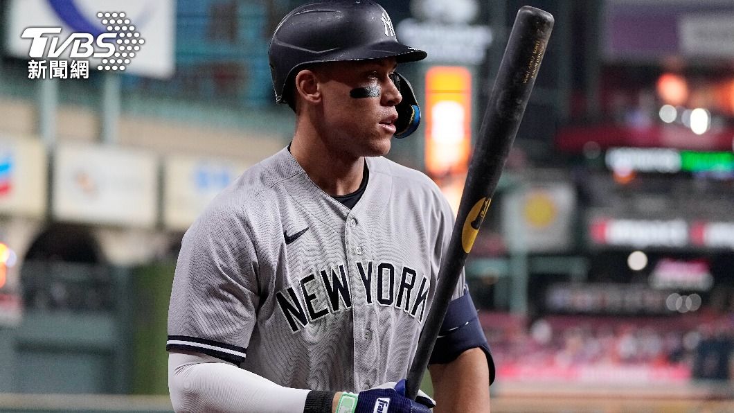洋基重砲「法官」賈吉(Aaron Judge)在美聯冠軍系列賽只有16支1,吞下4次三振。(圖/達志影像美聯社)