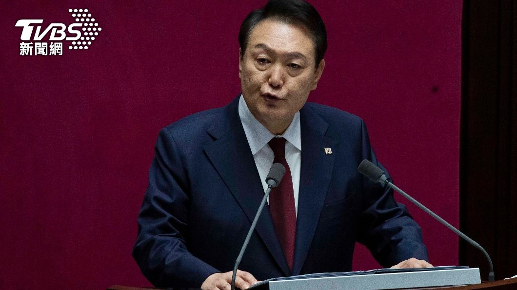 尹錫悅表示,北韓不斷發射飛彈挑臖,違反聯合國安理會決議,將和美日合作威懾。(圖/達志影像美聯社)