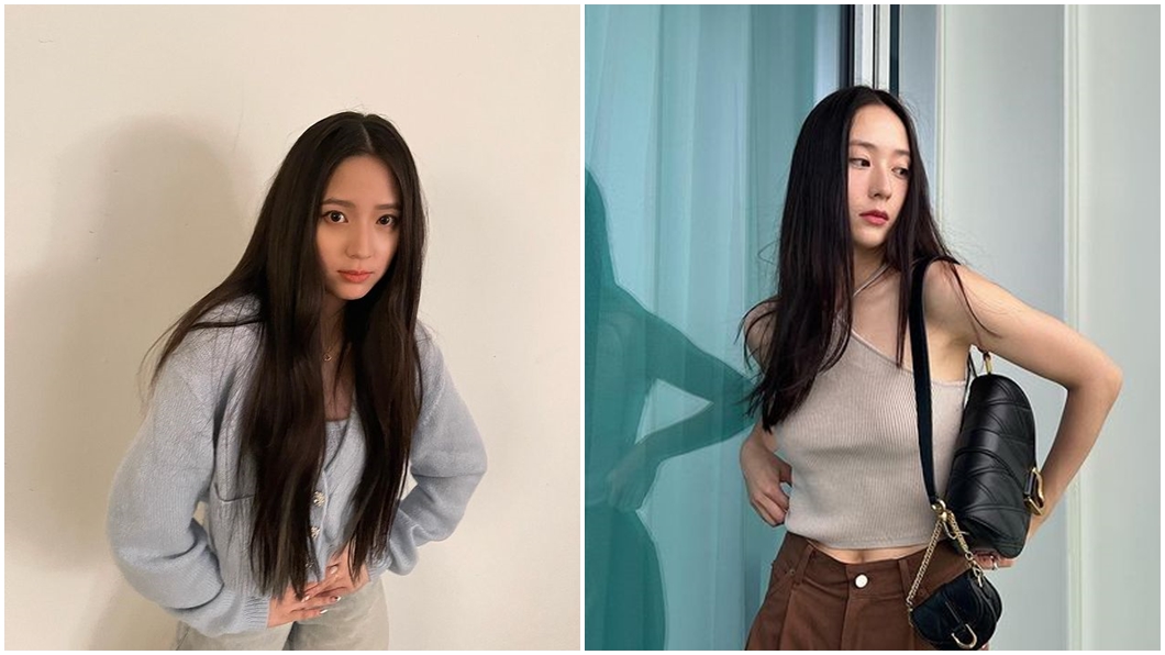 有網友認為歐陽娣娣(左)長得像女星鄭秀晶(右)。(圖/翻攝歐陽娣娣、鄭秀晶IG)