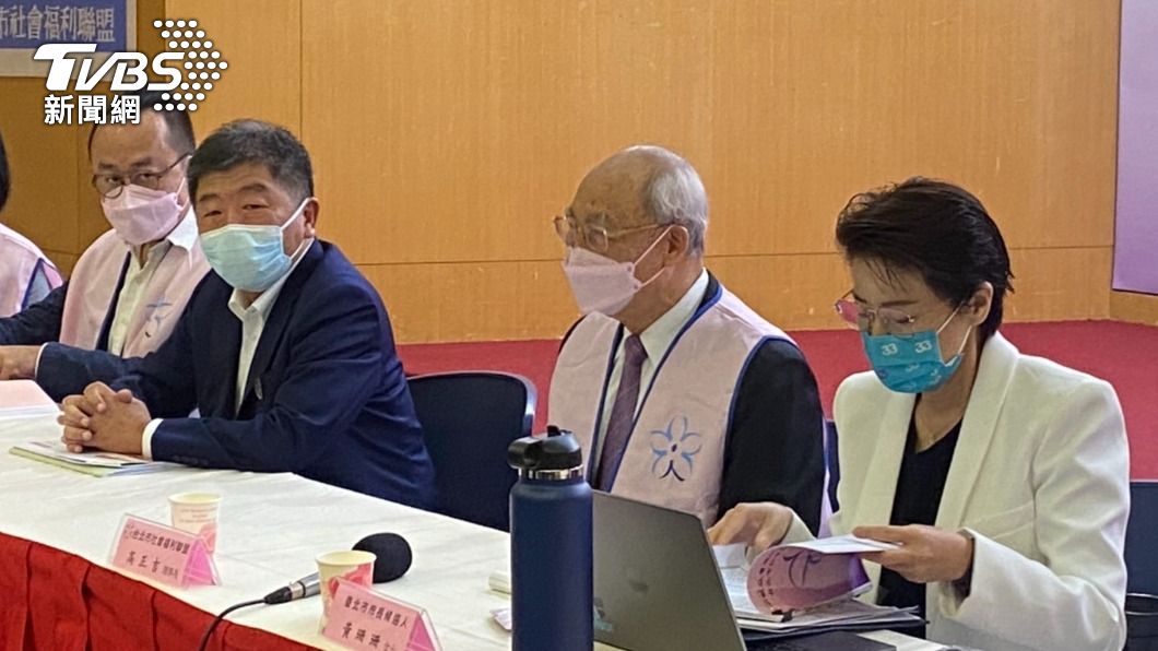 陳時中、黃珊珊、蔣萬安今出席台北市社會福利聯盟「民間版社會福利政策白皮書發表會」。(圖/林至柔攝)