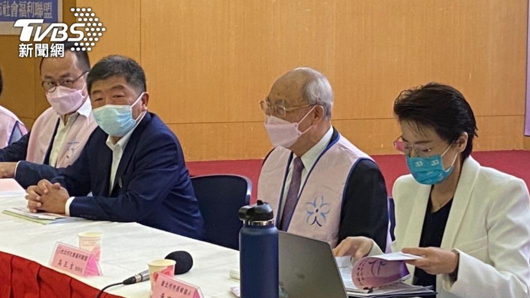 陳時中、黃珊珊、蔣萬安今出席台北市社會福利聯盟「民間版社會福利政策白皮書發表會」。(圖/林至柔攝)