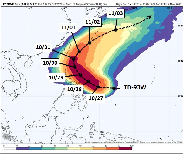 吳聖宇指出,週六北部、東半部下雨的機會逐漸提高。(圖/翻攝自天氣職人-吳聖宇臉書)