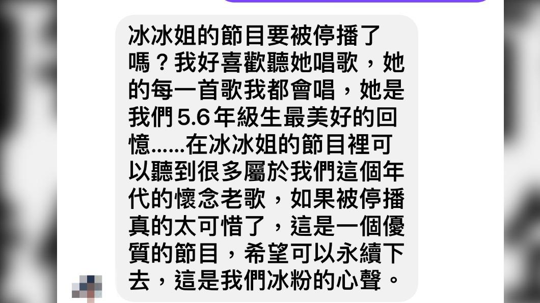 白冰冰收到許多粉絲私訊希望節目能繼續播下去。（圖／陳孝志提供）