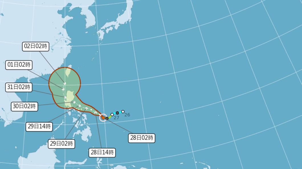 奈格將轉中颱最新路徑曝 「威脅不小」雨彈連炸6天