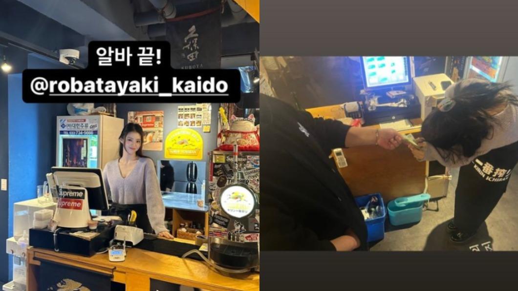韓韶禧在IG上傳到友人店裡打工的限時動態。(圖/翻攝自韓韶禧 IG)