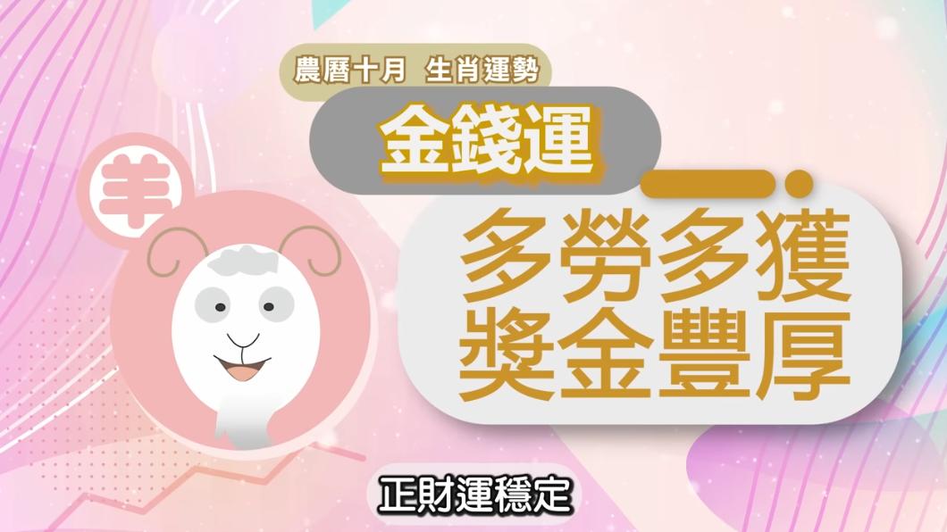 屬羊者多勞多獲，獎金豐厚。（圖／翻攝自雨揚樂活家族YouTube）