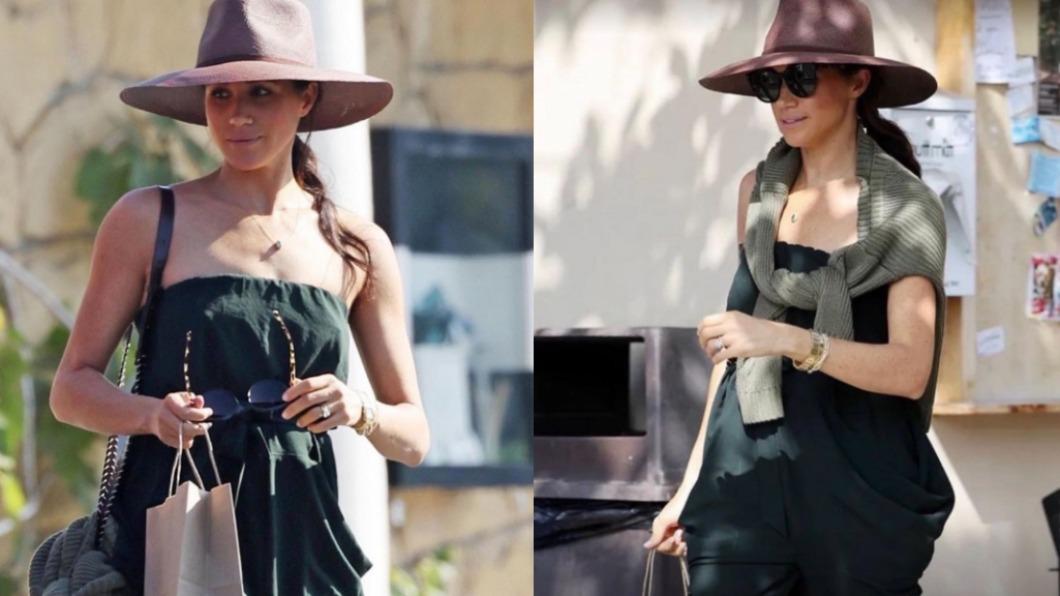 梅根墨鏡為精品VALENTINO。（圖／翻攝自@meghan_markle_page IG ）
