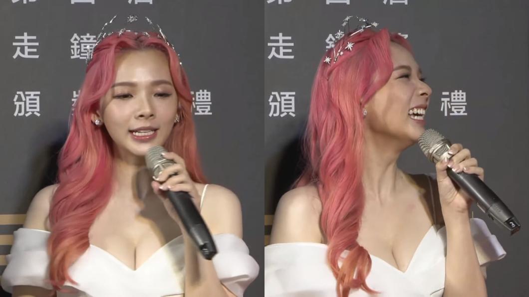 滴妹大方秀出豐滿上圍。(圖/翻攝自上班不要看YouTube)