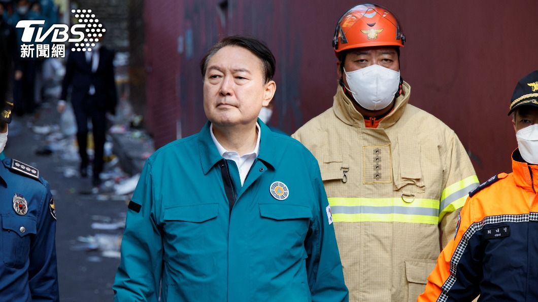 韓國總統尹錫悅前往意外地點視察。(圖/達志影像路透社)