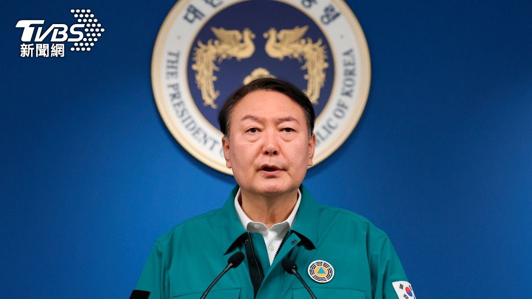 南韓總統尹錫悅發表演說，宣布全國進入為期一周的哀悼期。（圖／達志影像美聯社）